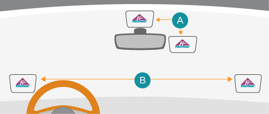 Your toll tag can be mounted to the inside of your vehicle's windshield.  The preferred location of your toll tag is above or to the right hand side of your rear-view mirror.  Alternative locations for your toll are the lower left and lower right corners of your windshield near your dashboard.